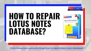 how to repair lotus notes database