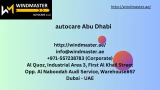 Where to Find Top-Notch Autocare Services Abu Dhabi?