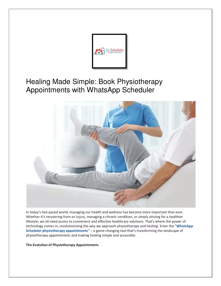 healing made simple book physiotherapy