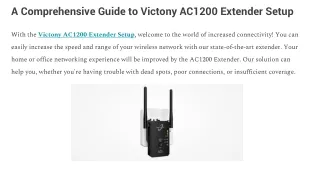 a comprehensive guide to victony ac1200 extender setup