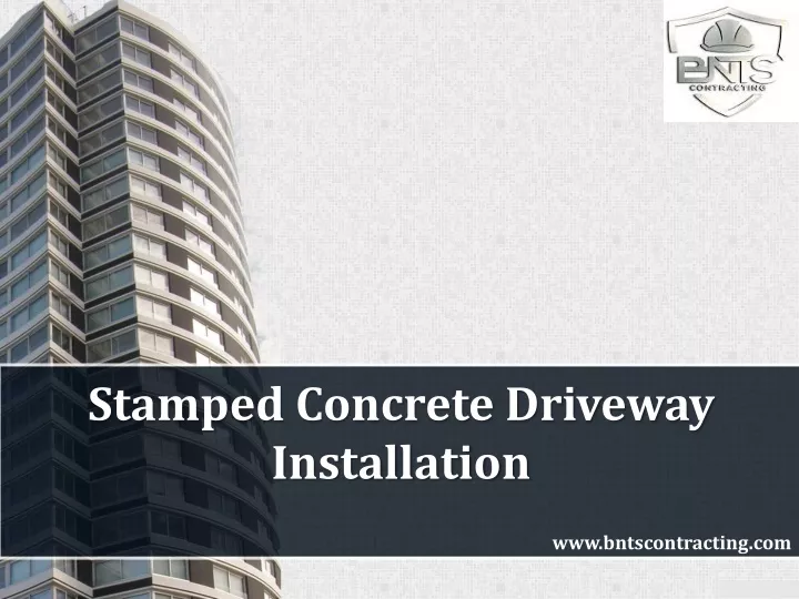 stamped concrete driveway installation