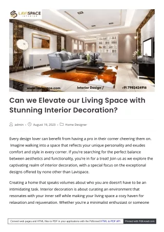 A Guide to Interior Decoration Steps that are Essential