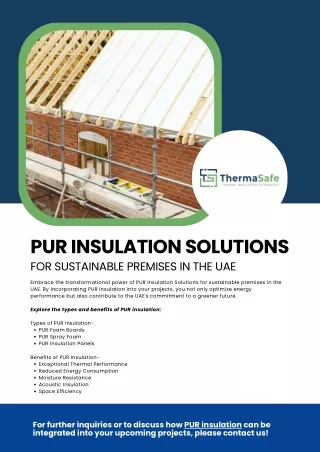 PUR Insulation Solutions for Sustainable Premises in the UAE