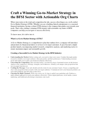 Craft a Winning Go-to-Market Strategy in the BFSI Sector with Actionable Org Charts (1)