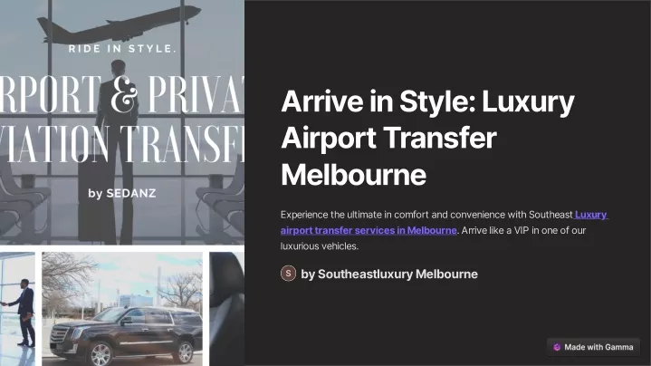 arrive in style luxury airport transfer melbourne