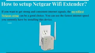 mywifiext Netgear setup