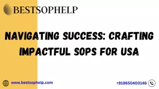 Navigating Success: Crafting Impactful SOPs for USA