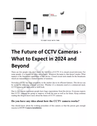 The Future of CCTV Cameras - What to Expect in 2024 and Beyond