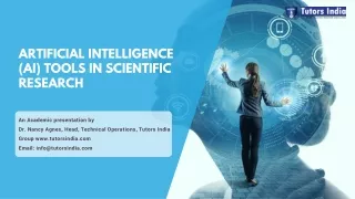 Artificial Intelligence (AI) Tools in Scientific Research