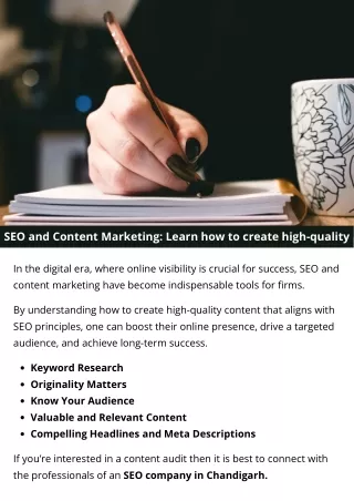 seo and content marketing learn how to create