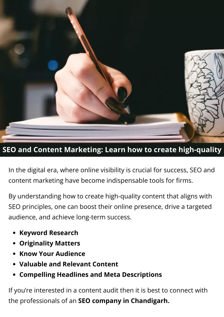 seo and content marketing learn how to create