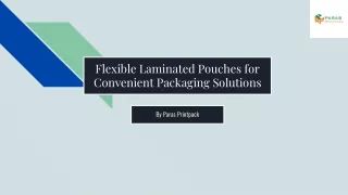 Flexible Laminated Pouches for Convenient Packaging Solutions