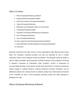 What is Employee Monitoring Software and Its importance in Business?