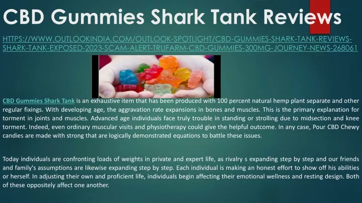 cbd gummies shark tank reviews