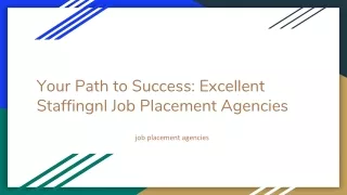 Your Path to Success: Excellent Staffingnl Job Placement Agencies