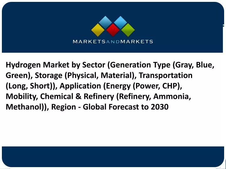 hydrogen market by sector generation type gray
