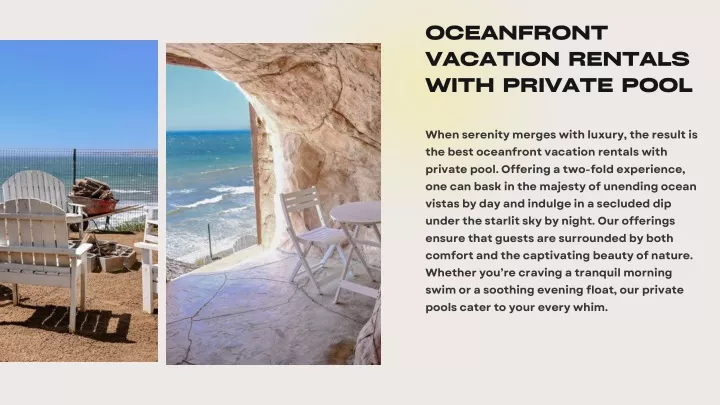 oceanfront vacation rentals with private pool
