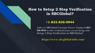 How to Setup 2 Step Verification in SBCGlobal Email Account?  1-833-836-0944