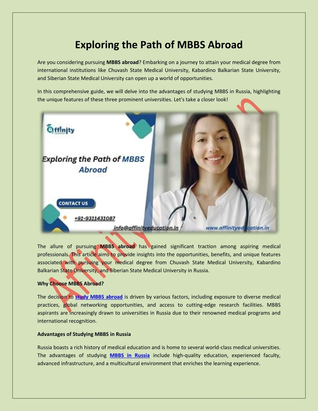 PPT - Exploring the Path of MBBS Abroad PowerPoint Presentation, free ...