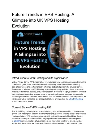 Future Trends in VPS Hosting_ A Glimpse into UK VPS Hosting Evolution