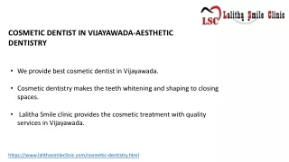 Cosmetic Dentist in Vijayawada-Aesthetic Dentistry