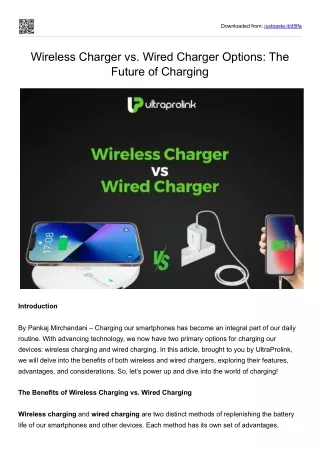 Wireless Charger vs. Wired Charger Options The Future of Charging
