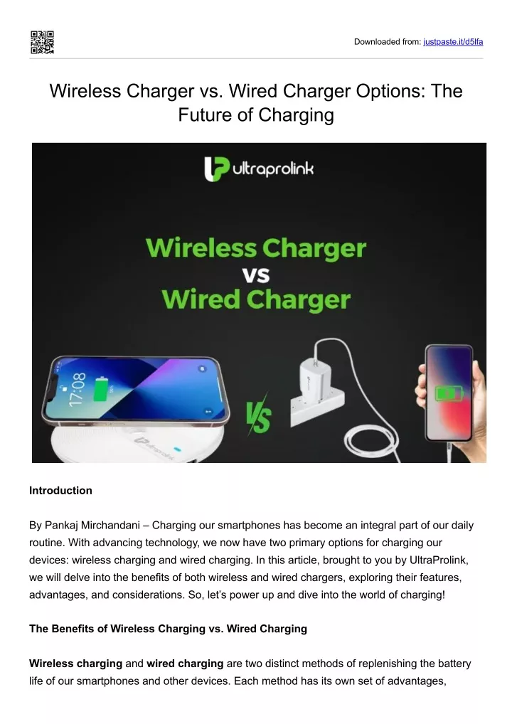 Benefits of Wireless Charging vs. Wired Charging – UltraProlink