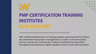 Pmp Certification Training Institutes In Bangalore ppt
