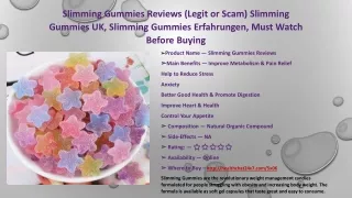 Slimming Gummies Reviews