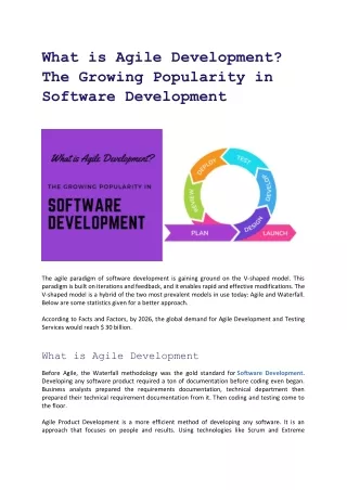 What is Agile Development? The growing Popularity in Software Development