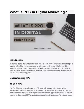 What is PPC in Digital Marketing