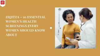 ZIQITZA – 10 ESSENTIAL WOMEN’S HEALTH SCREENINGS EVERY WOMEN SHOULD KNOW ABOUT (1)