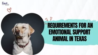 Requirements for an Emotional Support Animal in Texas