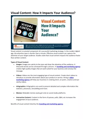 visual content how it impacts your audience