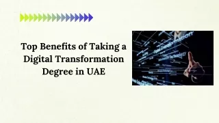 Top Benefits of Taking a Digital Transformation Degree in UAE