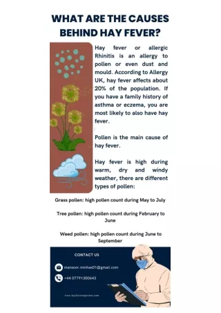 Causes behind the hay fever