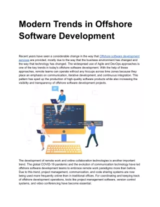 modern trends in offshore software development