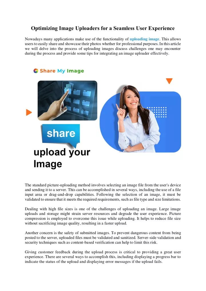 optimizing image uploaders for a seamless user