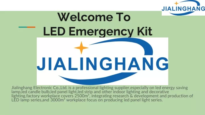 welcome to led emergency kit