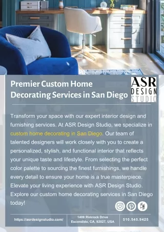 Premier Custom Home Decorating Services in San Diego