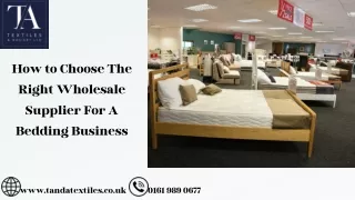 How to Choose the Right Wholesale Supplier for a Bedding Business