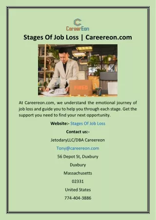 Stages Of Job Loss  Careereon