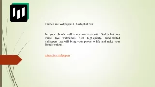 Anime Live Wallpapers   Desktophut.com