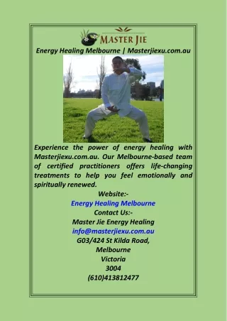 Energy Healing Melbourne  Masterjiexu.com