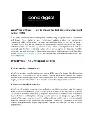 wordpress or drupal how to choose the best