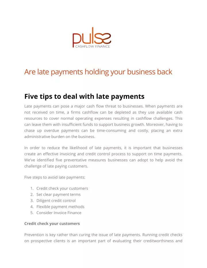 are late payments holding your business back five