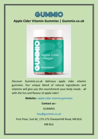 Apple Cider Vitamin Gummies  Gummio.co.uk