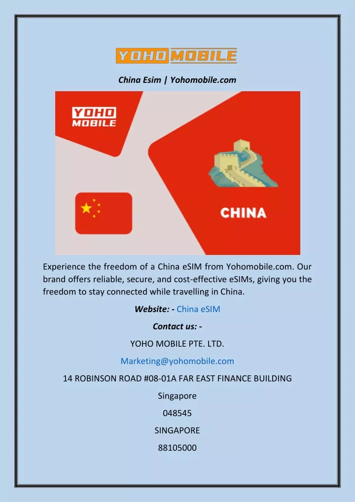 china esim yohomobile com