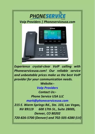 Voip Providers  Phoneserviceusa