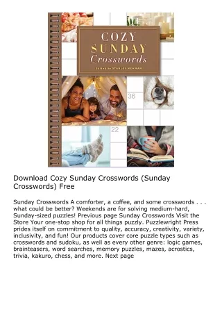 Download Cozy Sunday Crosswords (Sunday Crosswords) Free